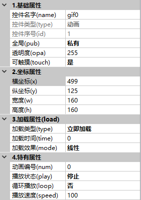 动画属性